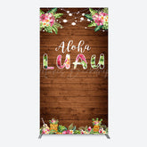 Lofaris Hawaii Aloha Luau Floral Wood Plant Rectangle Backdrop